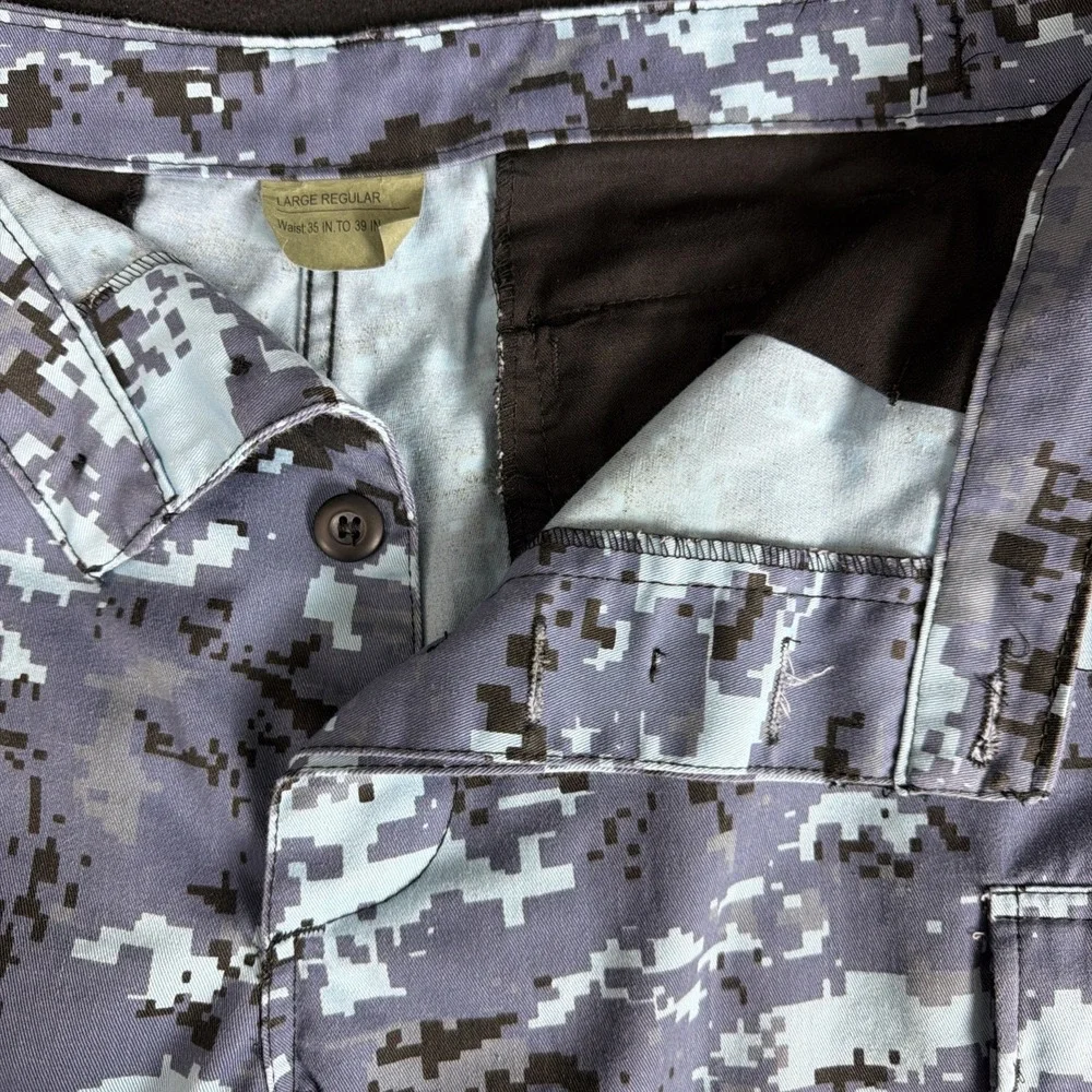 Rothco BDU Combat Shorts Mens XL Digital Camo Cargo Tactical Adjustable Blue